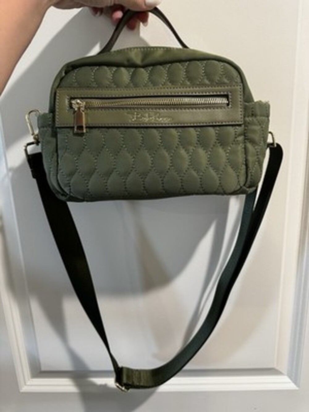 Bella Russo Quilted 8.7” Crossbody Bag Sage Green
